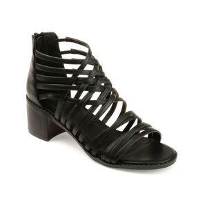 JOURNEE COLLECTION Womens Black Straps Diya Heeled Gladiator Sandal 6 M